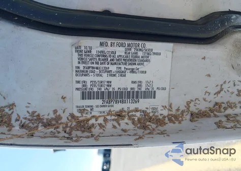 2011 Ford Crown Victoria Police Interceptor z USA, uszkodzony, nr VIN 2FABP7BV4BX113269